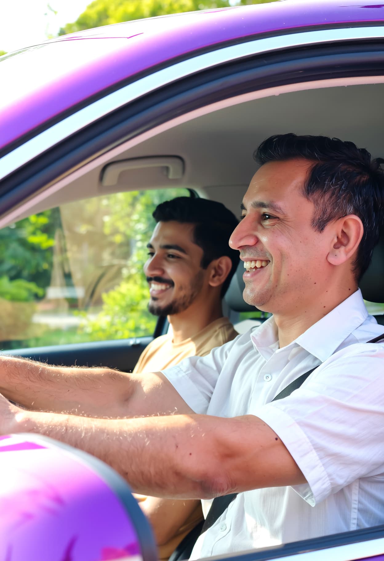 Worky partners in a ride